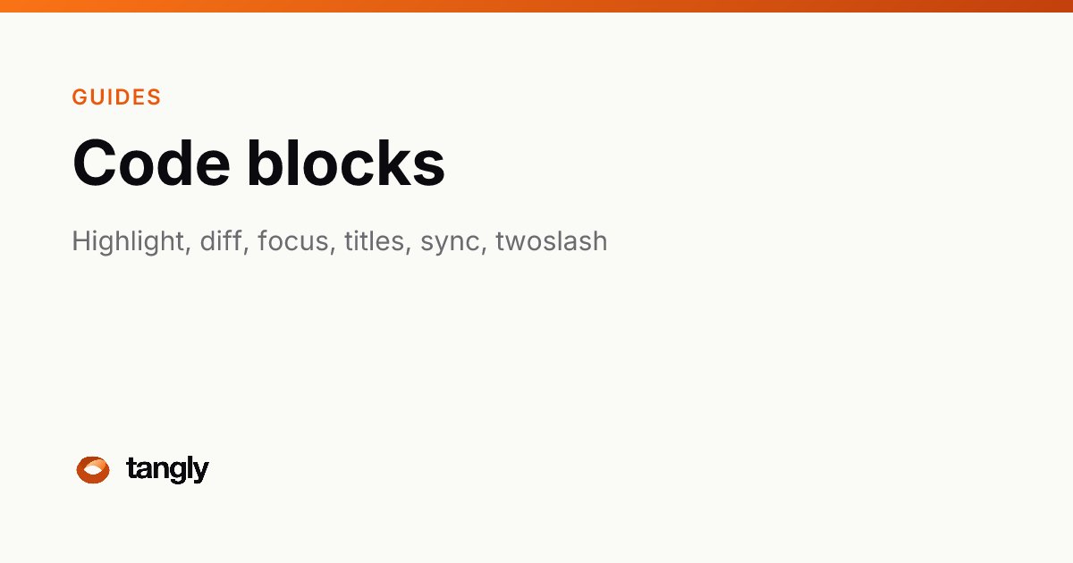 Code blocks